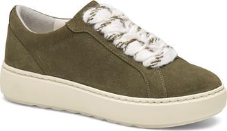 Johnston & Murphy Cammie Low Top Sneaker in Olive Suede at Nordstrom, Size 6.5
