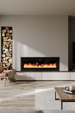 Living and Home 42 Inch Electrical Fireplace with Remote, Ultra Quiet in Black