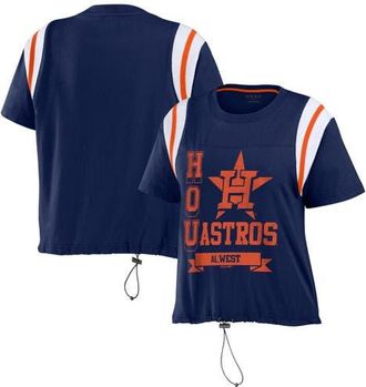 WEAR by Erin Andrews Womens WEAR by Erin Andrews Navy Houston Astros Cinched Colorblock T-Shirt at Nordstrom, Size X-Small