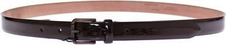 Dolce & Gabbana Womens Leather Logo Belt Brown