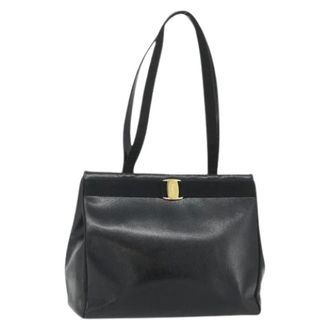 Ferragamo Pre-owned Shoulder Bags, female, Black, Size: ONE SIZE Pre-owned Tote Bag