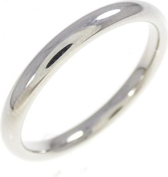 Chanel Platinum Platinum 950 Band Ring (Pre-Owned)
