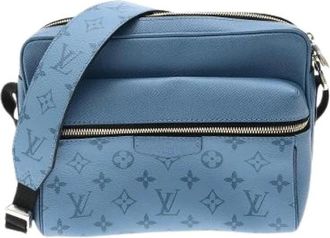 Louis Vuitton Pre-owned Taiga Rama Outdoor Messenger Schoudertas - Dames - Vintage Schoudertas - Blauw - ONE Size - Leer - Vintage