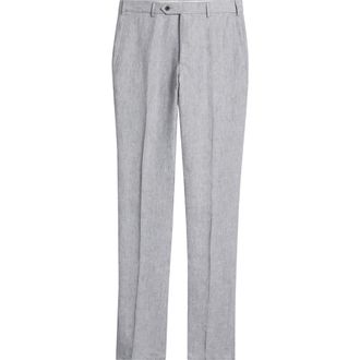 Zanella Parker Linen Pants in Light Grey at Nordstrom, Size 33
