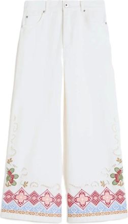 Max Mara Broeken, Dames, Wit, S, Katoen, Wkdadunco Pants