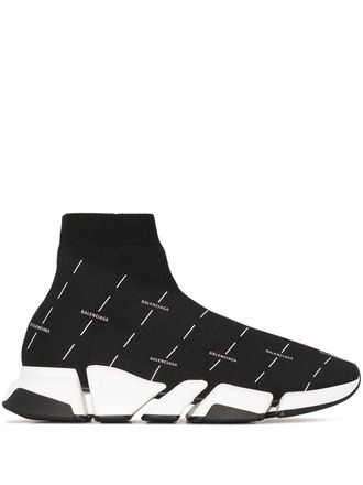 Balenciaga Speed 2.0 knitted sneakers - men - Rubber/Fabric/Fabric - 41 - Black