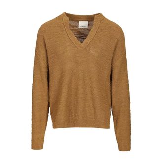 Isabel Marant Arnold Jumper - male - Isabel Marant - V-neck Knitwear - Brown - L - Knitwear