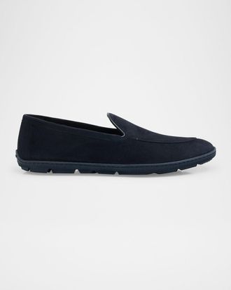 Giorgio Armani Men & apos;s Suede Sneaker Loafers
