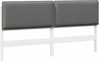 vidaXL Cabecero Tapizado Y Gris Claro 180 Cm Madera De Pino Macizo Vidaxl