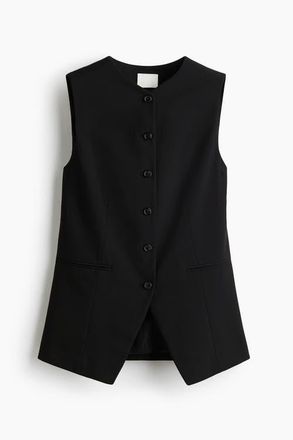 H&M Long Waistcoat in Black at Nordstrom, Size X-Large