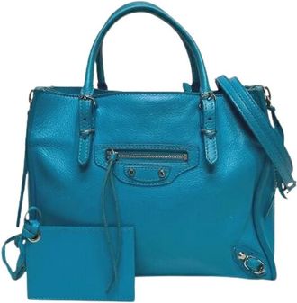 Balenciaga Pre-owned Handbags, female, Blue, Size: ONE SIZE Pre-owned Vintage Handbag