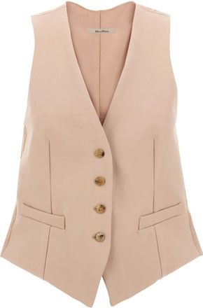 Max Mara Jassen, Dames, Roze, S, Leer, Kiwi Vest