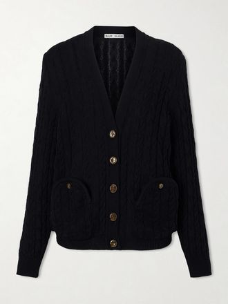 Blaz&eacute; Milano Cardigan In Cotone A Trecce Ket - Nero