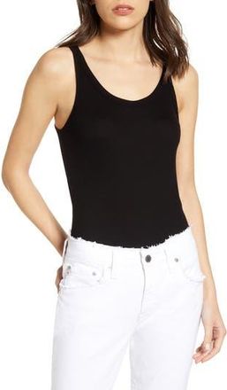 AG - Adriano Goldschmied Jagger Ribbed Tank Top in True Black at Nordstrom Rack, Size Medium