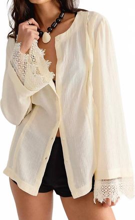 Free People Donni Blouse In Tofu