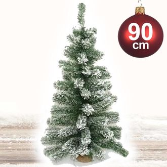 Trade Shop Trade Shop - Albero Di Natale Innevato 90cm 90 Punte Casa Ufficio Arredo Negozio Effetto Neve
