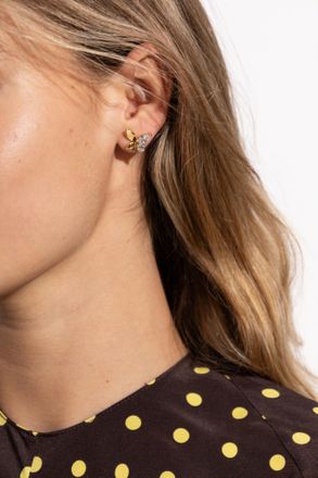 Kate Spade New York Earrings With Shimmering Crystals, Womens, Gold