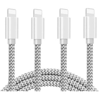 OEM Paquete De 4 Cargadores Para Tel&eacute;fono Con Cable Usb Trenzado De Nailon De 3 Metros Para Carga Y Sincronizaci&oacute;n, Compatible Con Iphone 11 Pro Max, 11 P