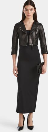 Rudsak WINNI WOMENS FITTED CROPPED LEATHER JACKET