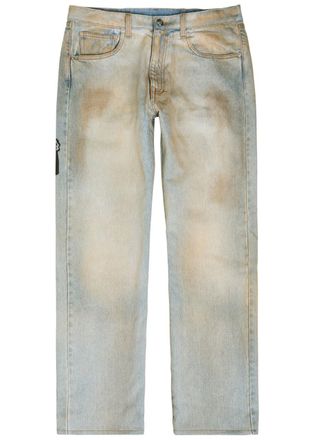 Warren Lotas Reaper Printed Straight-leg Jeans - Light Blue - W36 (W36 / XL)