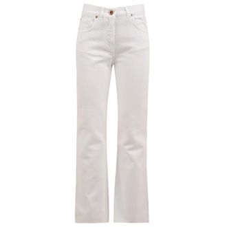 Aspesi Jeans, Dames, Wit, W29, Denim, Denim Geperste Broek