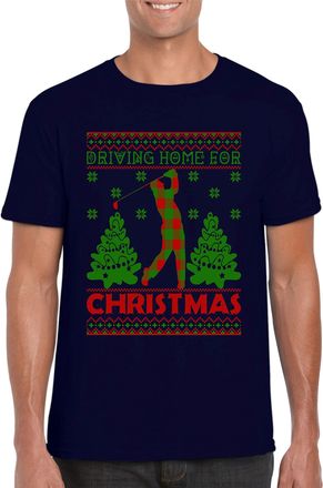 Generic Driving Home for Christmas T-Shirt Funny Xmas Santa Golf Lovers Holiday Wishes Inspired Comedy Kids Adults Unisex Men Women Gift Tee Top (Navy, 2XL)