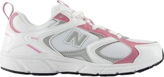 New Balance Dames 408 V1 leren sportschoenen (Wit/Roze)