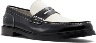 Aldo Kieran Penny Loafer in Black/White at Nordstrom, Size 9.5