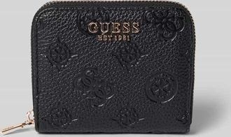 Guess Portemonnaie mit Label-Applikation Modell CRESIDIA II in Black, Gr&ouml;&szlig;e 1