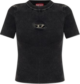 Diesel M-Anchor A-Ss Top - Dames - T-shirts - Grijs - M - Katoen - Tops