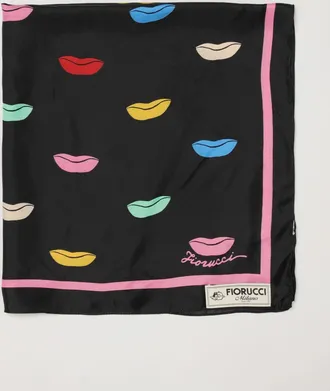 Fiorucci Graphic Print Silk and Viscose Square Scarf