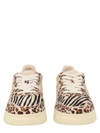 Autry Medalist Low Animal Print Leather Sneakers