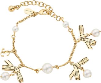 Jimmy Choo London Multi Charm Ribbon Bracelet