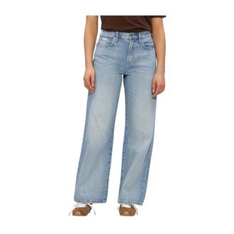 Calvin Klein Dames Jeans The Wide Leg - Dames - Jeans - Blauw - Maat: W26