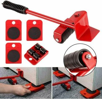 OEM Kit Para Mover Muebles Pesados sin Esfuerzo, Transportador De Muebles Con Ruedas, Palanca Para Muebles Y Kit De Plataforma Rodante, 1 Barra De Elevaci