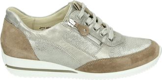Waldläufer Schoenen, Dames, Veelkleurig, 37 EU, Leer, Beige Sportieve Lage Damesschoenen