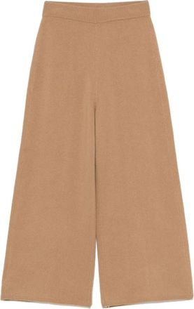 Joseph Soft Wool Culottes - Dames - Wijde Broeken - Bruin - S - Wol - Broeken