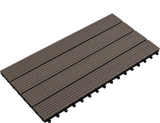 vidaXL Tile De Decking 6 Uds. Marr&oacute;n Oscuro 60 X 30 Cm Wpc Vidaxl