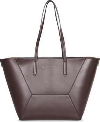 Brunello Cucinelli Tote Bags - Dames - Shoppers - Bruin - ONE Size - Tassen