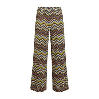 King Louie Sara Pants Shio - Dames - Wijde Broeken - Veelkleurig - XL - Broeken
