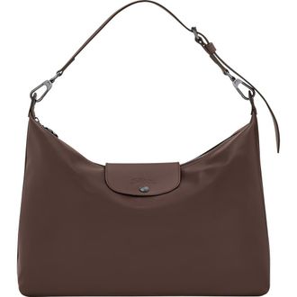Longchamp Extra Large Le Pliage Xtra Leather Hobo Bag in Mocha at Nordstrom