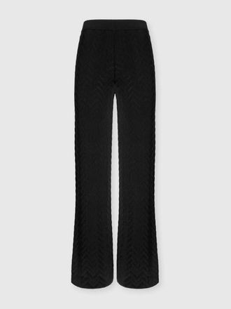 Missoni Straight-leg Stretch Chevron Cotton And Viscose Trousers in Black at Nordstrom, Size 40 It