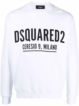 Dsquared2 Sweater met logoprint - Wit