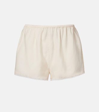 Poss&eacute; Perla lace-trimmed shorts