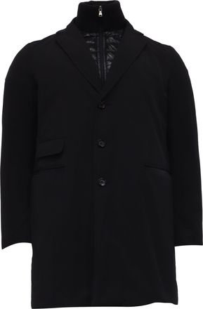 Moncler Padded Coat in Black Cotton