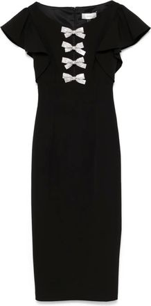 Nissa Abito midi con fiocco - Nero