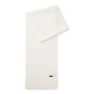 BOSS Knit scarf in virgin wool with logo detail