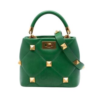 Valentino Pre-owned Vintage Satchel - Dames - Pre-owned - Groen - Maat: ONE Size Leer