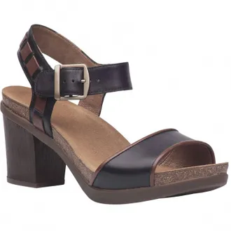 Dansko Womens Debby Full Grain Leather Sandal In Black