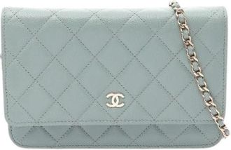Chanel Pre-owned Matelasse Grained Calf Shoulder Bag - Dames - Vintage Schoudertas - Groen - ONE Size - Leer - Vintage